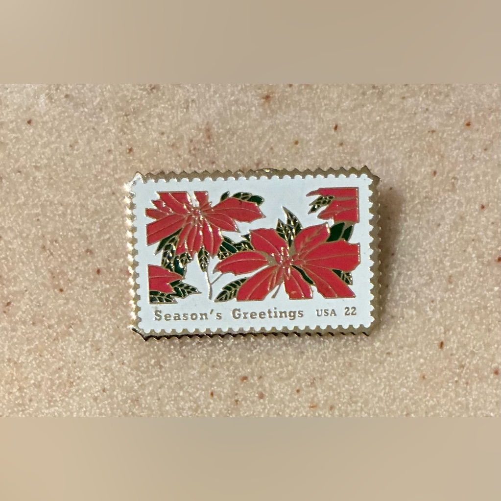 Vintagee 1985 Post Office Poinsettia Pin